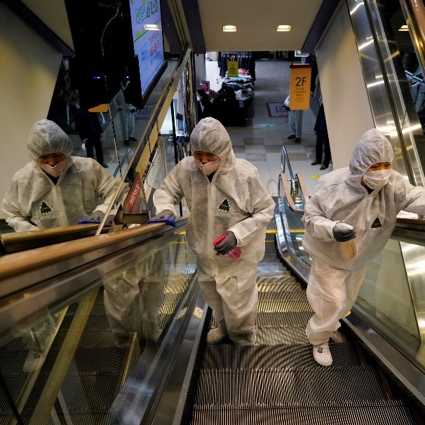 WeClean Escalator Handrail Disinfection for Hospitality Business By Jackys Business Solutions Dubai
