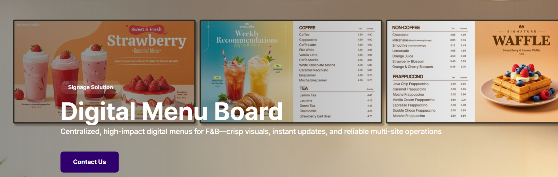 Digital Menu board