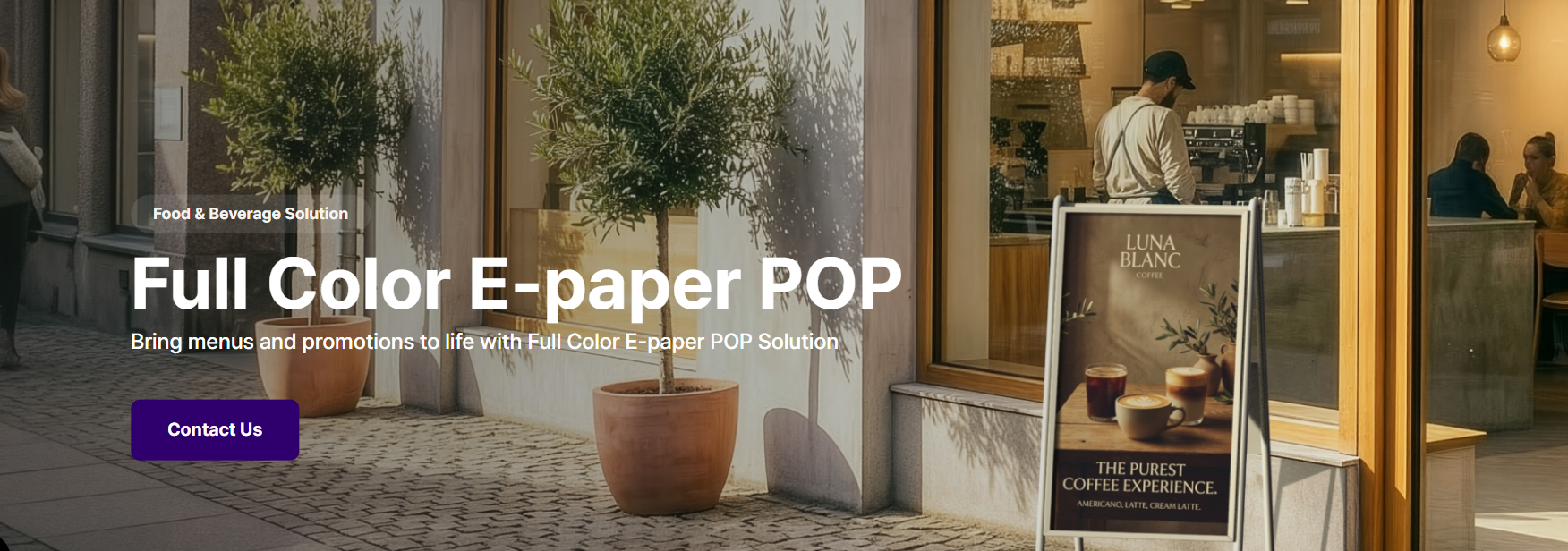 F&B full colour e-paper pop